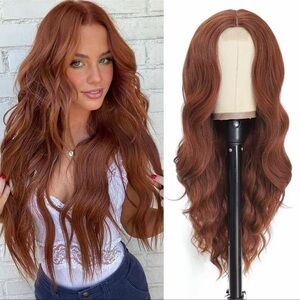 Auburn synthetic 26 inch wig